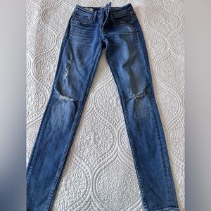 Vigoss Women's Blue Distressed Skinny Jeans